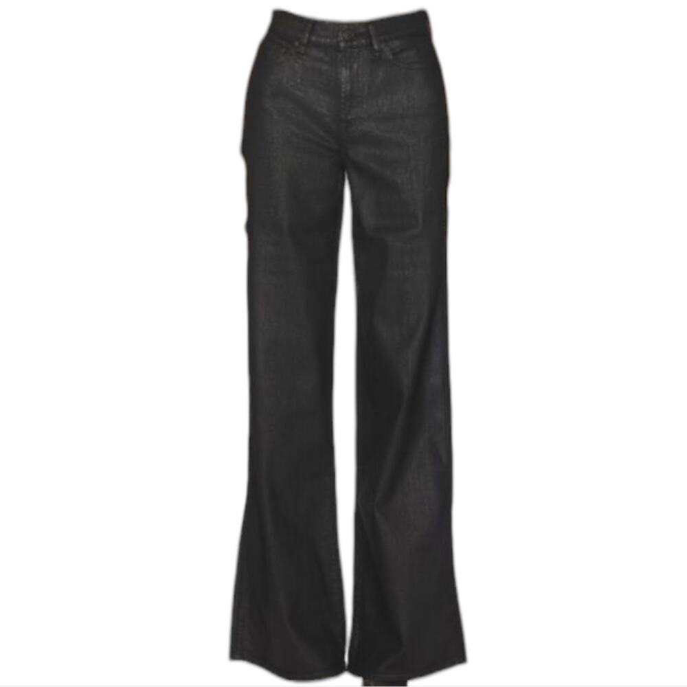 7fam 7 For All Mankind Dark Wash Straight Wide Leg Mid Rise Jeans Size 31